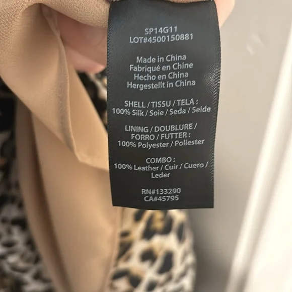 Rachel Zoe Silk leopard print maxi dress with leather straps - Picture 9 of 9